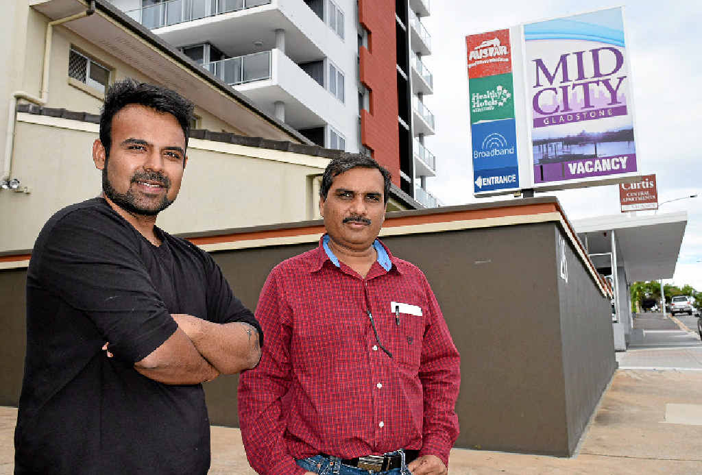 FAIR GO? Mid City Motor Inn Gladstone manager Kunal Bhatt and owner Haresh Patel would like Bechtel to house the rest of its workforce in Gladstone but the Bechtel GM says it’s not that simple. FAIR GO? Mid City Motor Inn Gladstone manager Kunal Bhatt and owner Haresh Patel would like Bechtel to house the rest of its workforce in Gladstone but the Bechtel GM says it’s not that simple.
